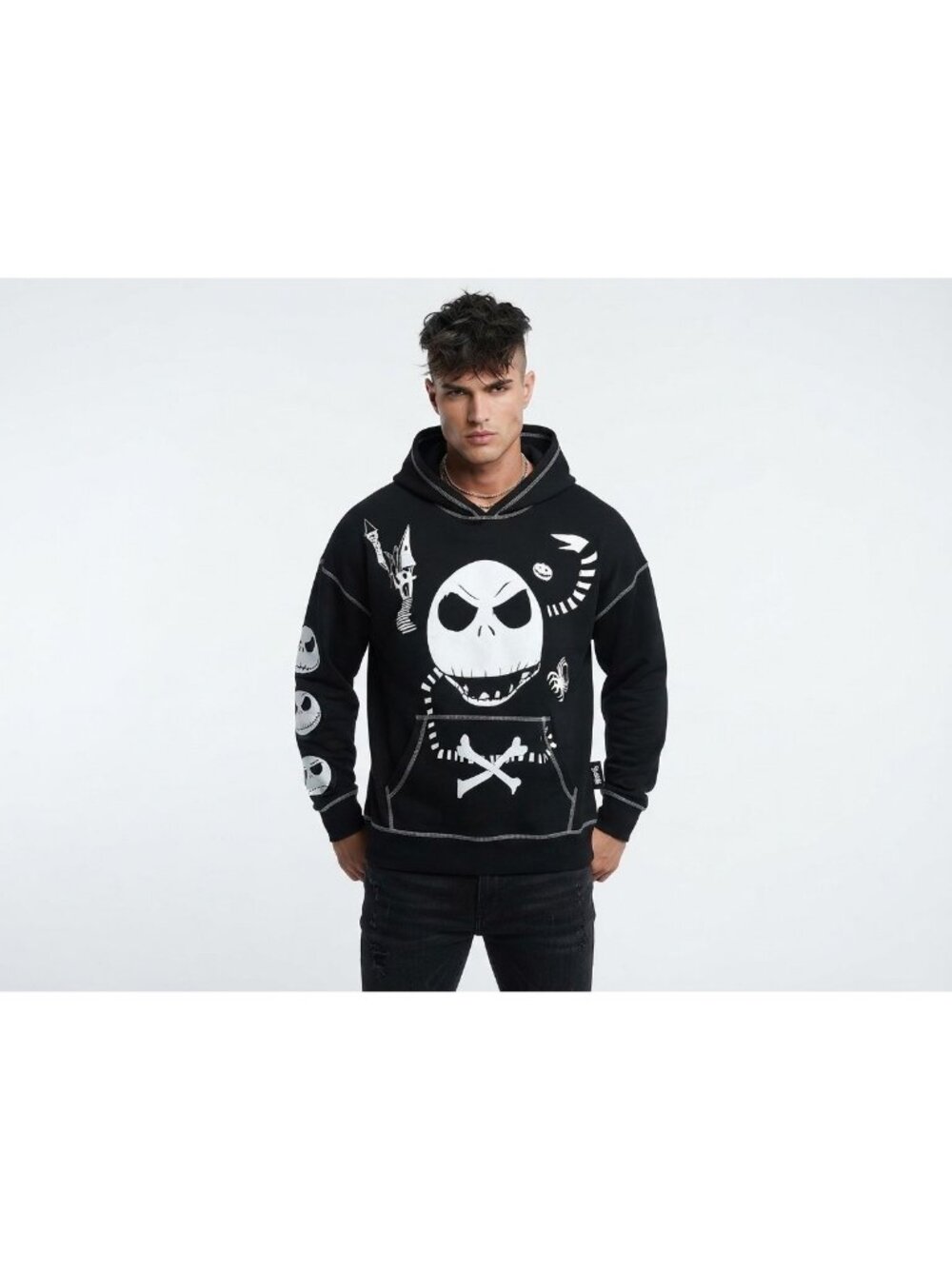 Disney Nightmare Before Christmas Jack Skellington Pumpkin King Hoodie M NWT